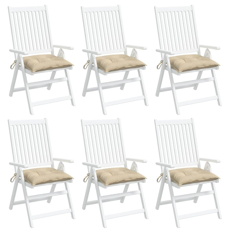 Cuscini per Pallet 6 pz Beige 50x50x7 cm Tessuto Oxford 361518