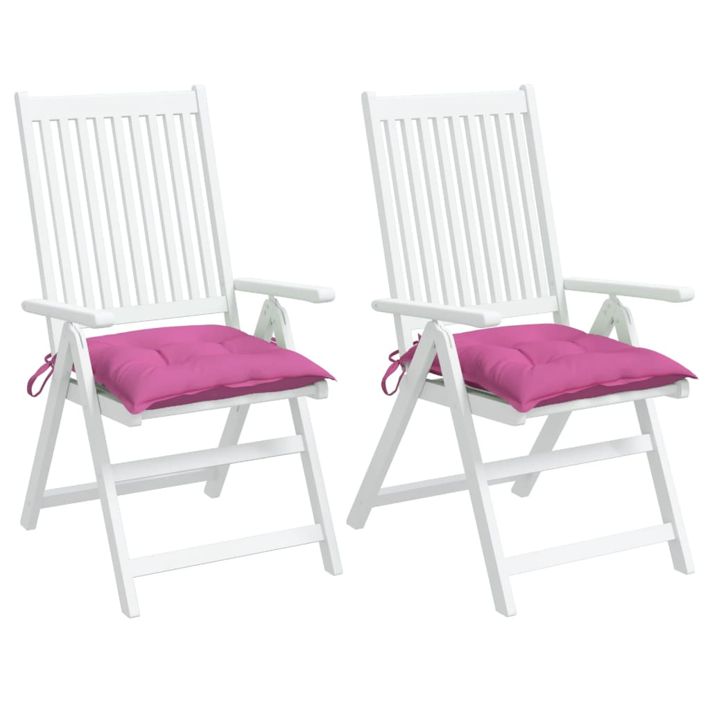 Cuscini per Sedia 2 pz Rosa 50x50x7 cm in Tessuto Oxfordcod mxl 119581