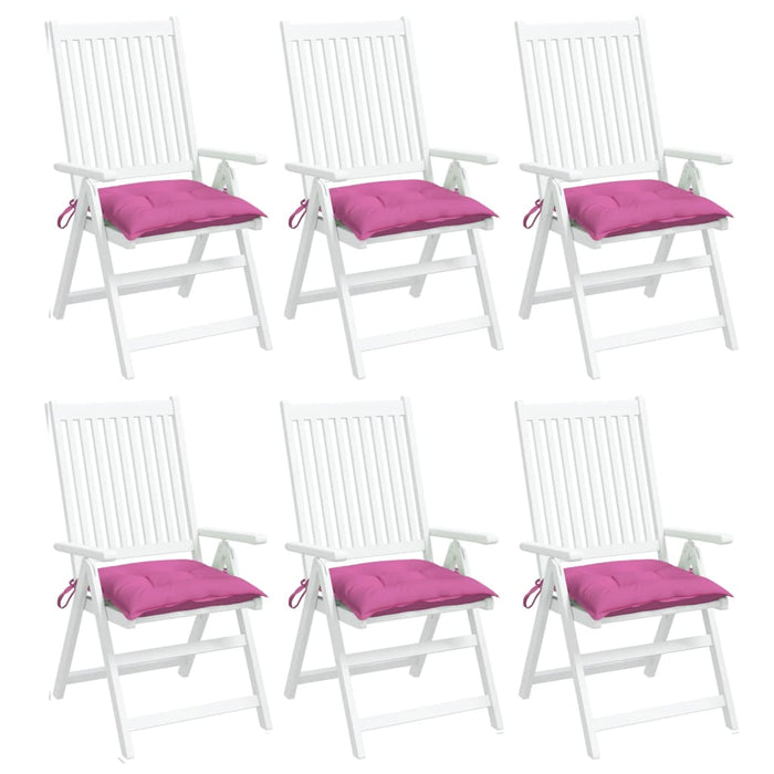 Cuscini per Sedia 6 pz Rosa 50x50x7 cm in Tessuto Oxford 361560