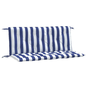 Cuscini Panca Giardino 2pz Righe Bianche Blu 120x50x7cm Tessutocod mxl 94306