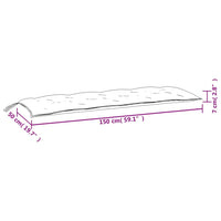 Cuscini per Panca 2 pz Verdi 150x50x7 cm in Tessuto Oxford 361702