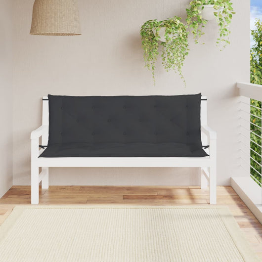 Cuscini per Panca 2 pz Nero 150x50x7 cm in Tessuto Oxford 361704