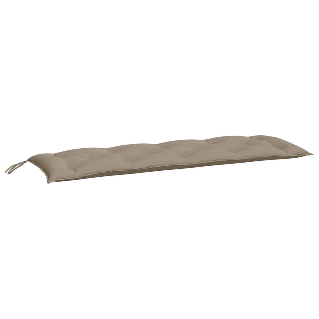 Cuscini Panca da Giardino 2pz Tortora 150x50x7cm Tessuto Oxford 361705