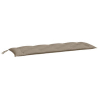 Cuscini Panca da Giardino 2pz Tortora 150x50x7cm Tessuto Oxford 361705