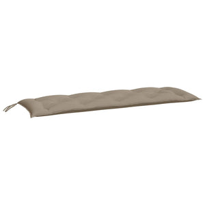 Cuscini Panca da Giardino 2pz Tortora 150x50x7cm Tessuto Oxford 361705