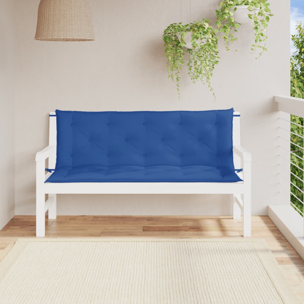 Cuscini per Panca 2 pz Blu 150x50x7 cm in Tessuto Oxford 361707