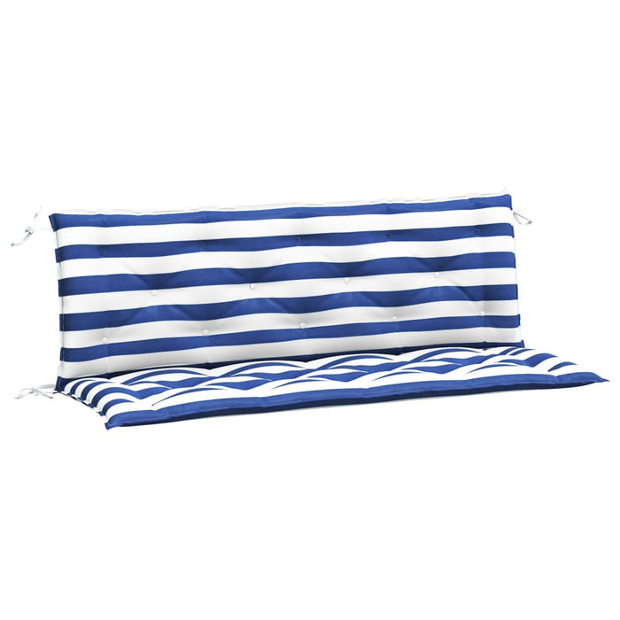 Cuscini Panca Giardino 2pz Righe Bianche Blu 150x50x7cm Tessutocod mxl 70279