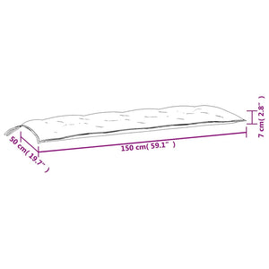 Cuscini Panca da Giardino 2pz Multicolore 150x50x7cm in Tessuto 361711