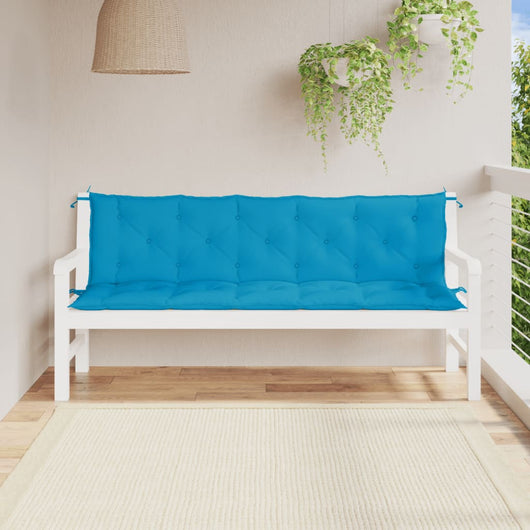 Cuscini per Panca 2 pz Azzurri 180x50x7 cm in Tessuto Oxford 361720