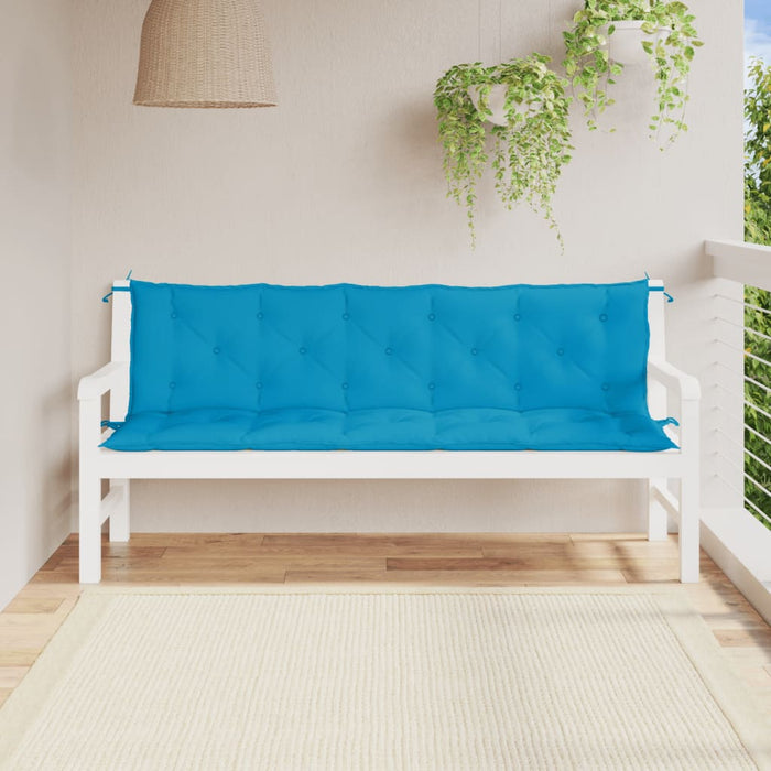 Cuscini per Panca 2 pz Azzurri 180x50x7 cm in Tessuto Oxfordcod mxl 116084