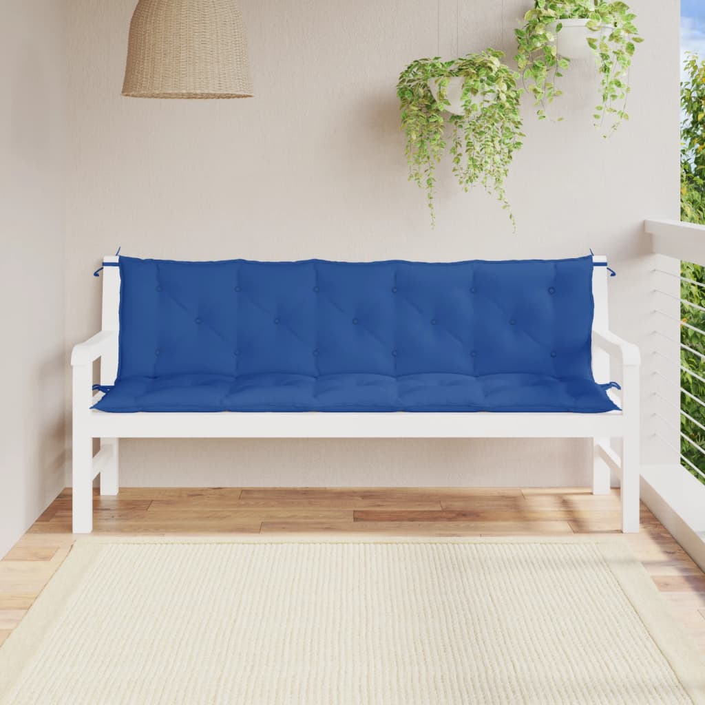 Cuscini per Panca 2 pz Blu 180x50x7 cm in Tessuto Oxford 361726