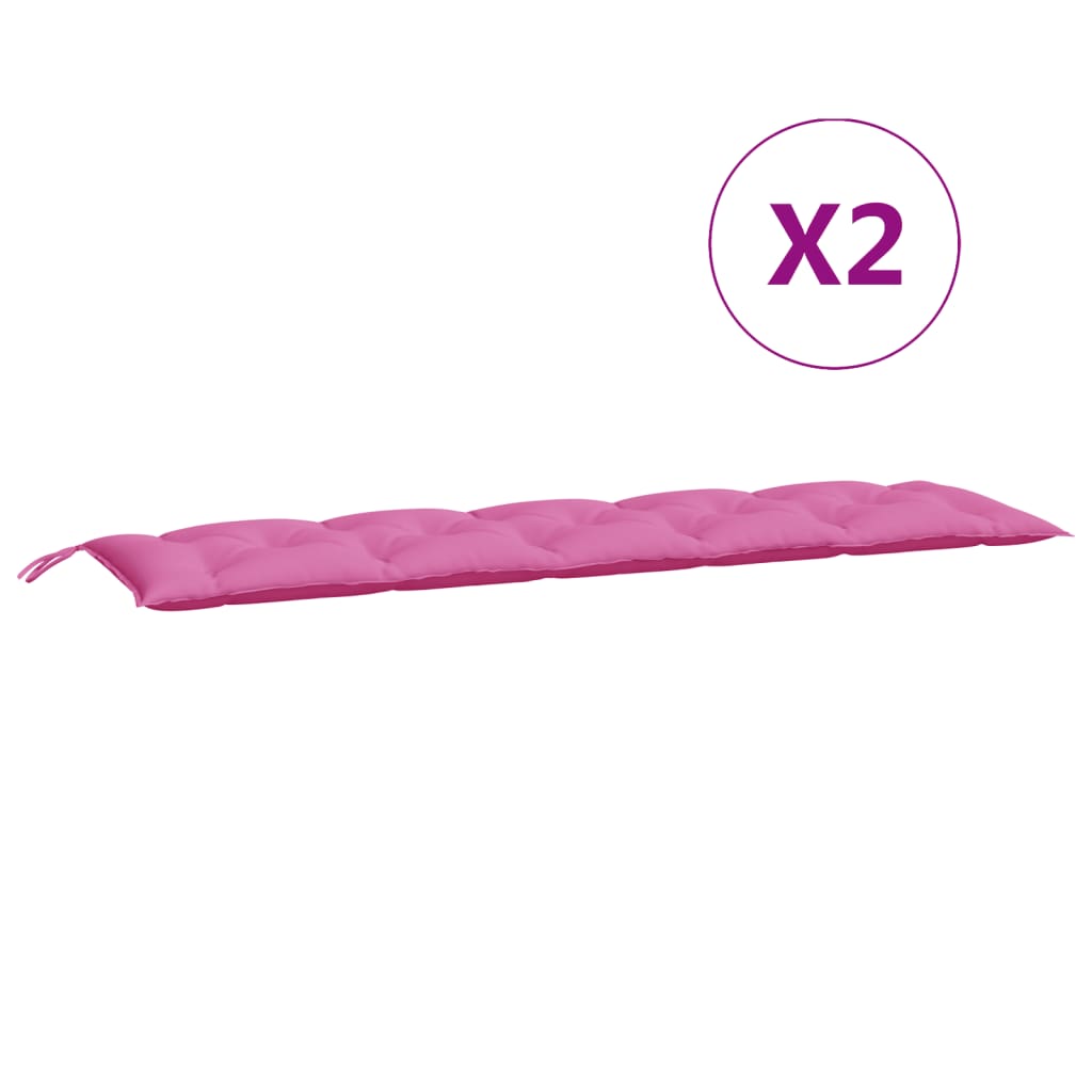 Cuscini per Panca 2 pz Rosa in Tessuto Oxfordcod mxl 119597