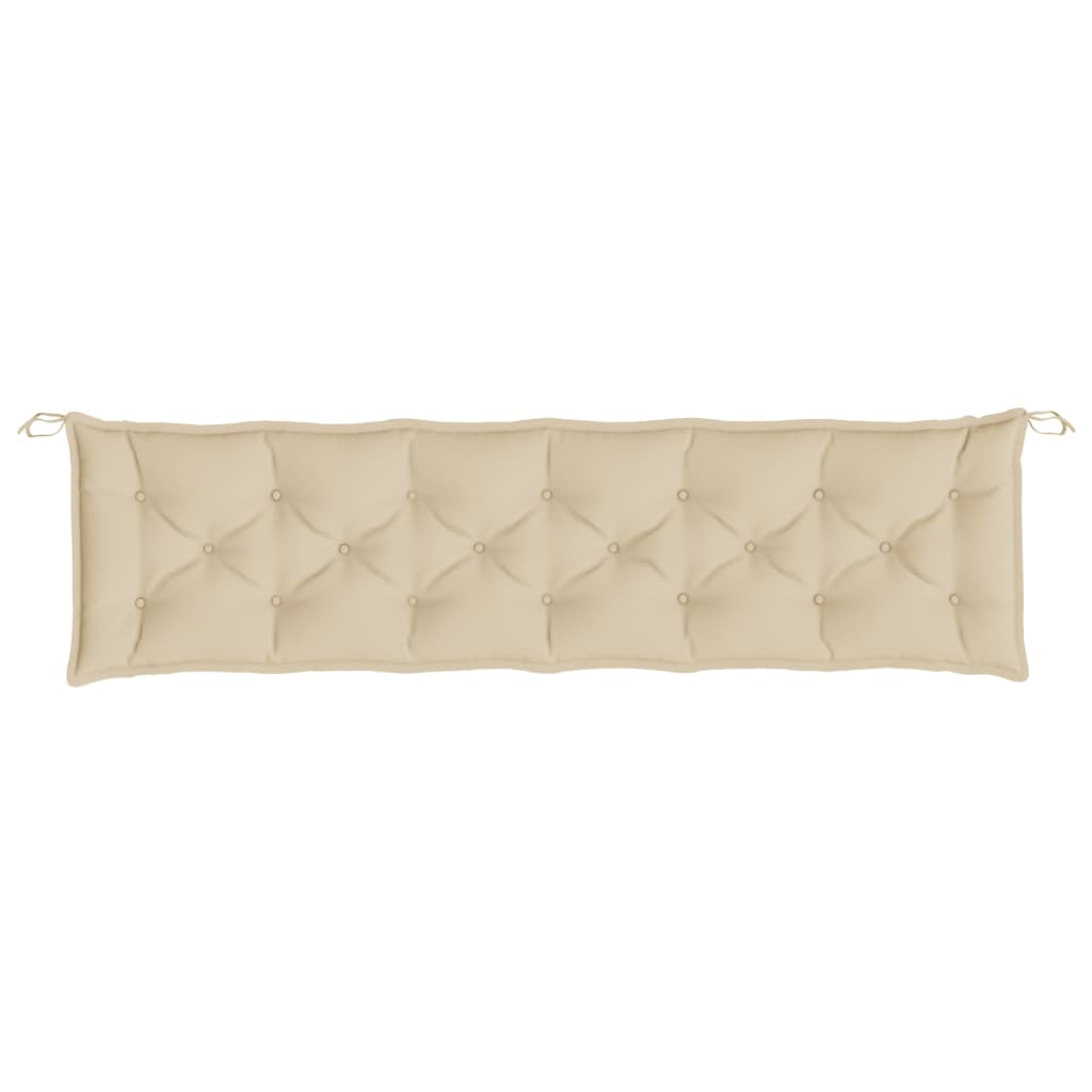 Cuscini Panca da Giardino 2pz Beige 200x50x7cm Tessuto Oxford 361738