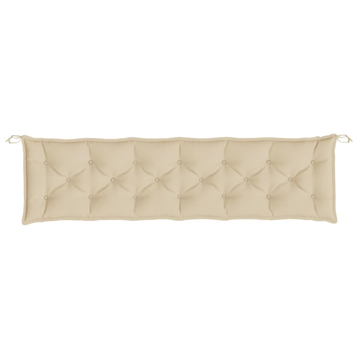 Cuscini Panca da Giardino 2pz Beige 200x50x7cm Tessuto Oxford 361738