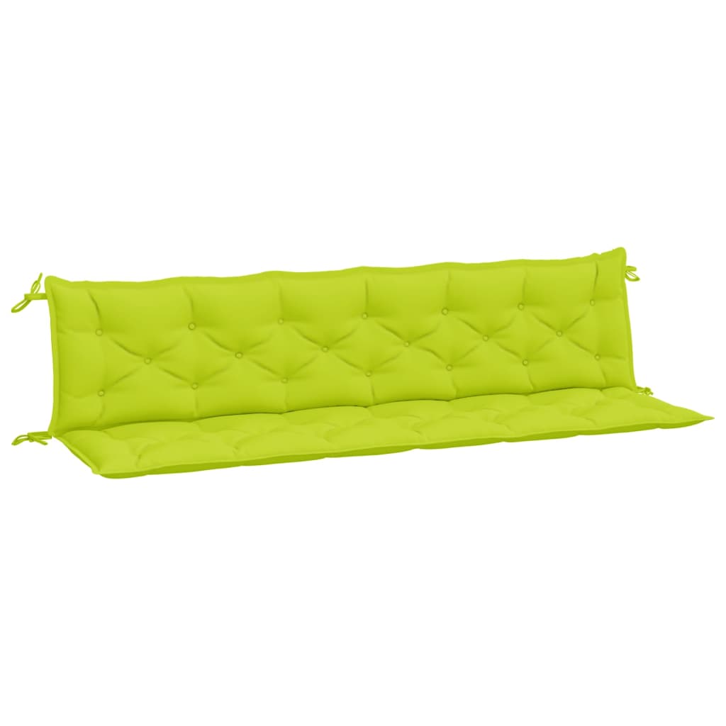 Cuscini per Panca 2 pz Verde Intenso 200x50x7 cm Tessuto Oxford 361746