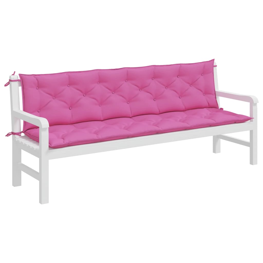 Cuscini per Panca da Giardino 2 pz Rosa 200x50x7 cm in Tessutocod mxl 118306