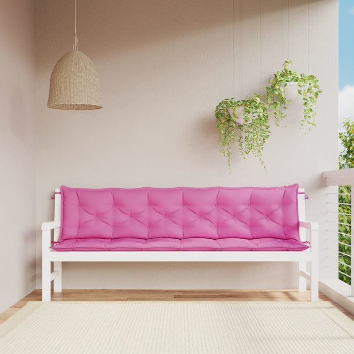 Cuscini per Panca da Giardino 2 pz Rosa 200x50x7 cm in Tessutocod mxl 118306