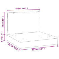 Cuscini per Pallet 2 pz Grigi in Tessuto Oxford 361755