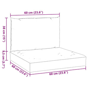 Cuscini per Pallet 2 pz Grigi in Tessuto Oxford 361755