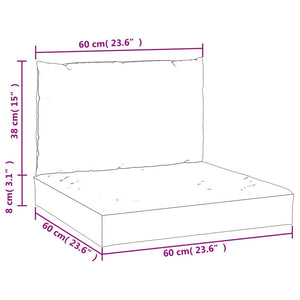 Cuscini per Pallet 2 pz Grigi in Tessuto Oxford 361755