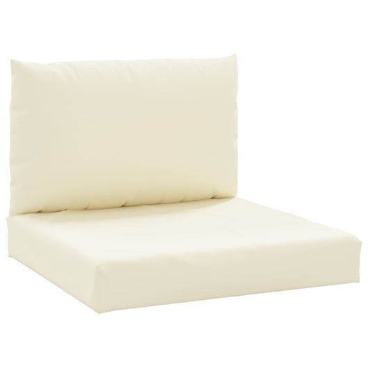 Cuscini per Pallet 2 pz Bianco Crema in Tessuto Oxford 361756