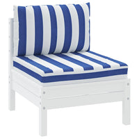 Cuscini per Pallet 2 pz Strisce Blu e Bianche Tessuto Oxford 361766