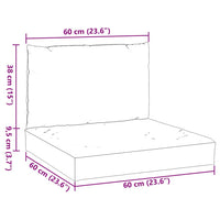 Cuscini per Pallet 2 pz Strisce Blu e Bianche Tessuto Oxford 361766