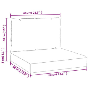 Cuscini per Pallet 2 pz Rosa in Tessuto Oxford 361771