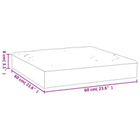 Cuscino per Pallet Blu 60x60x8 cm in Tessuto Oxford 361802