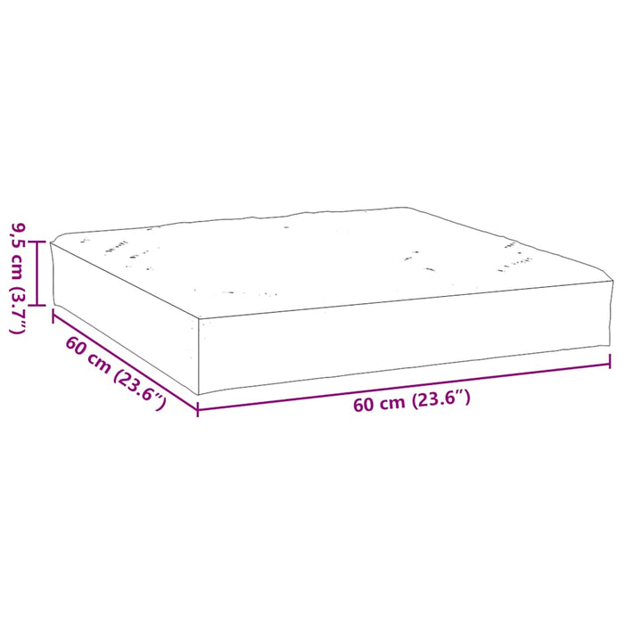 Cuscino per Pallet Verde Brillante 60x60x8 cm in Tessuto Oxford 361803