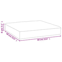 Cuscino per Pallet Multicolore 60x60x8 cm in Tessuto Oxford 361806