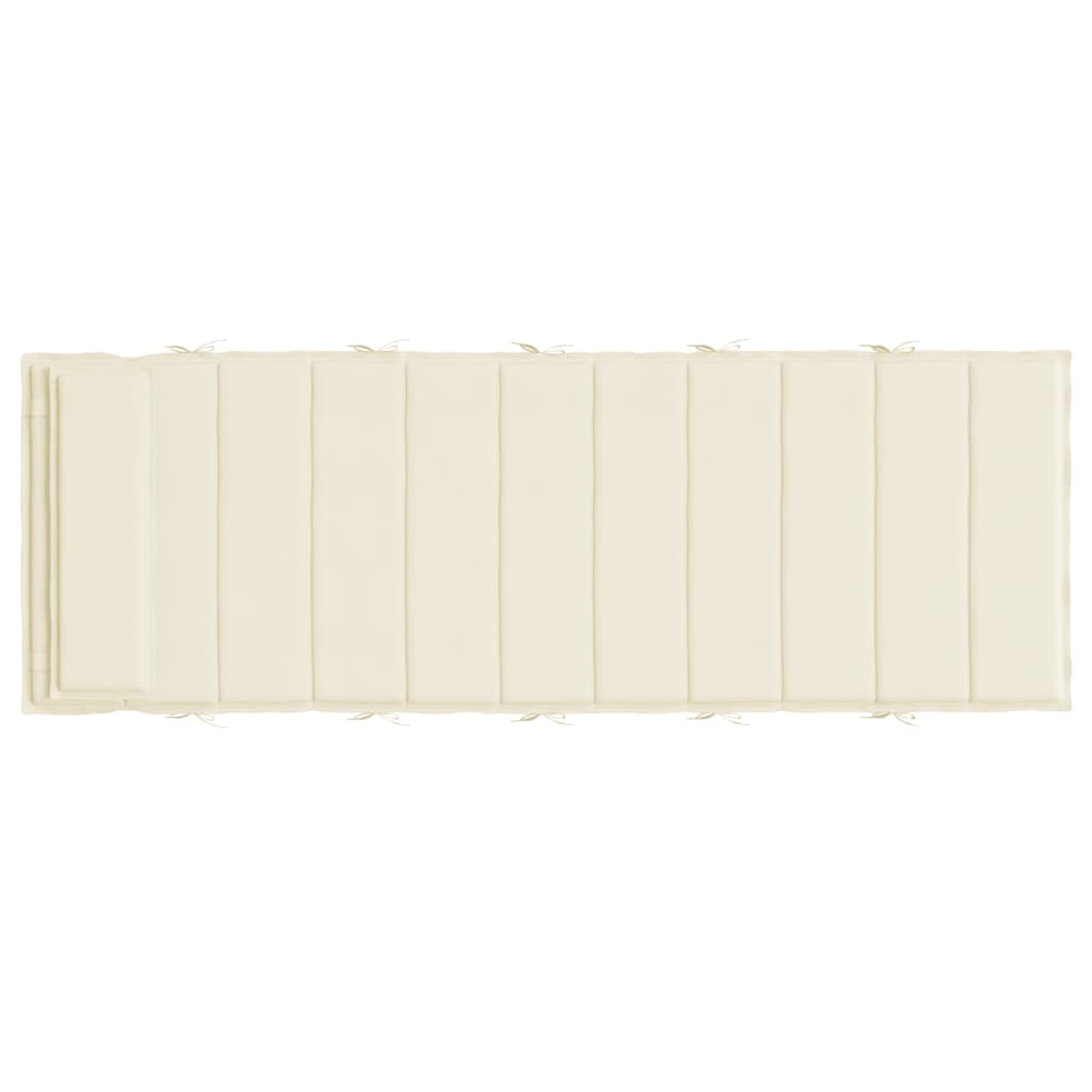 Cuscino per Lettino Crema 180x60x3 cm in Tessuto Oxford 361854