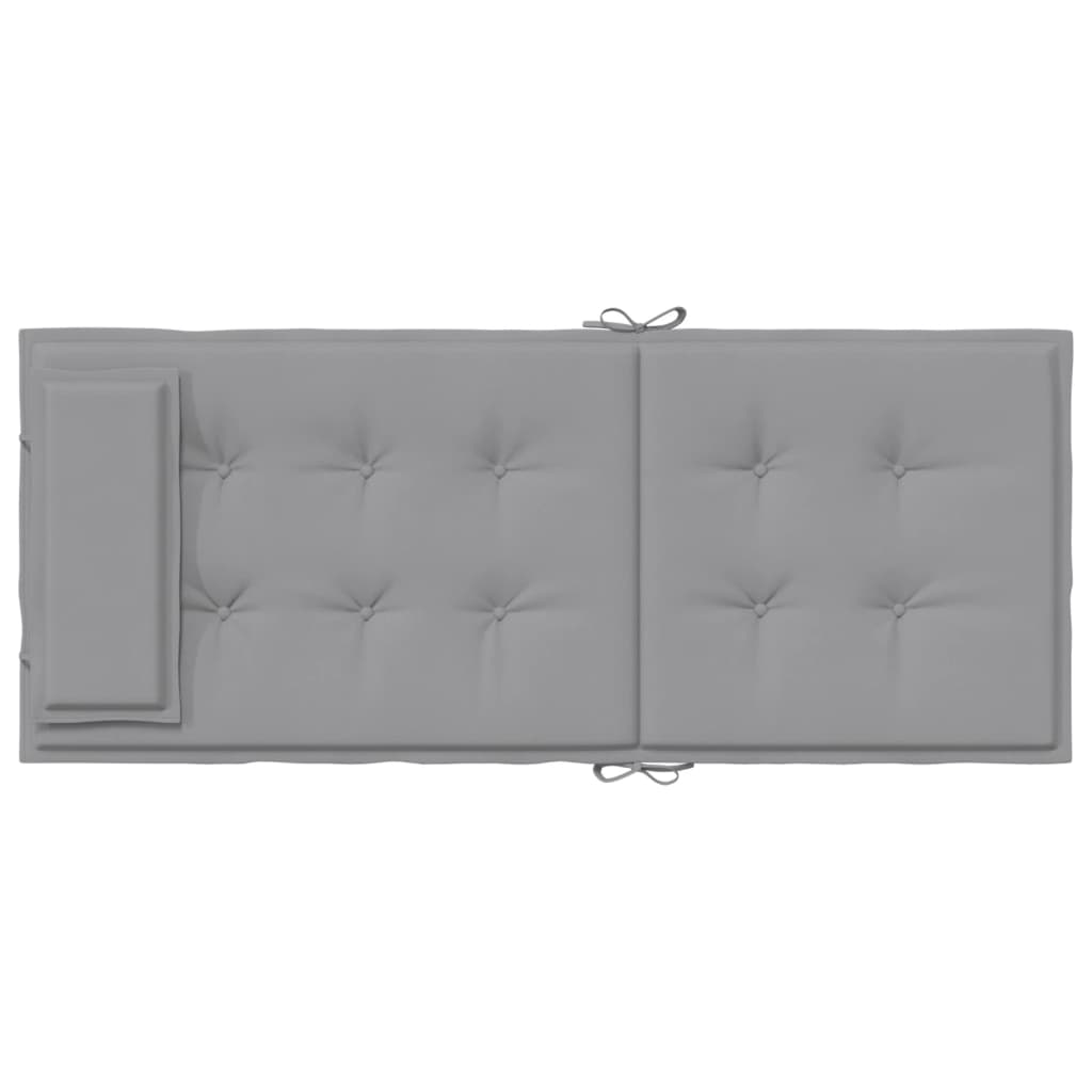 Cuscini per Sedia Schienale Alto 2 pz Grigio Tessuto Oxford 361877