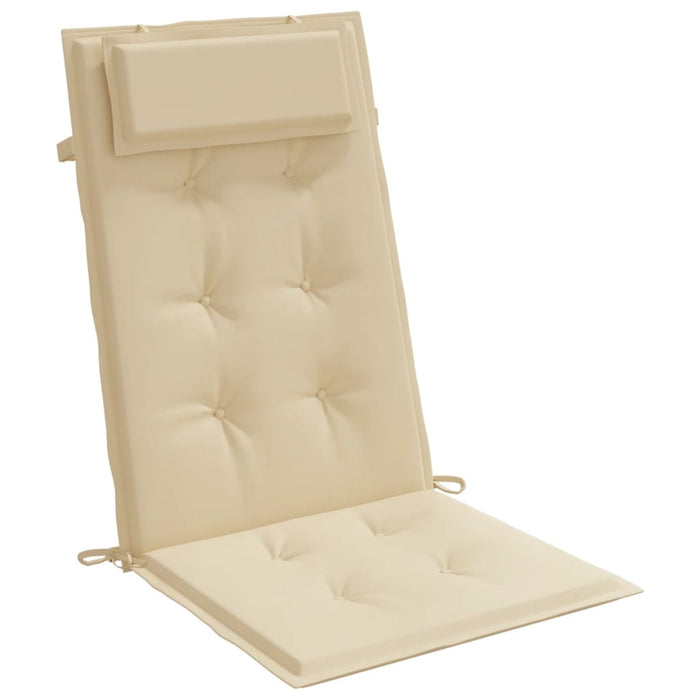 Cuscini per Sedia con Schienale Alto 4 pz Beige Tessuto Oxfordcod mxl 70291