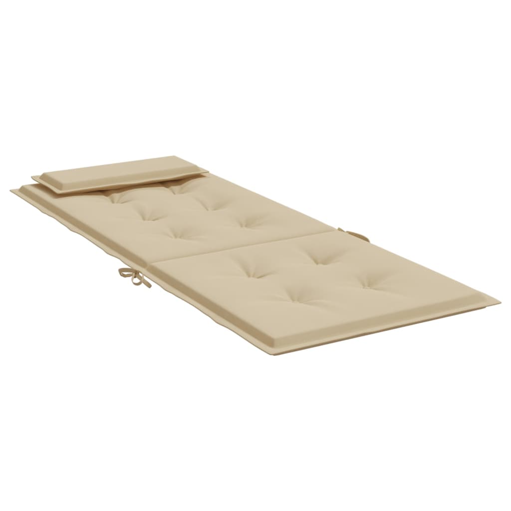 Cuscini per Sedia con Schienale Alto 4 pz Beige Tessuto Oxford 361884