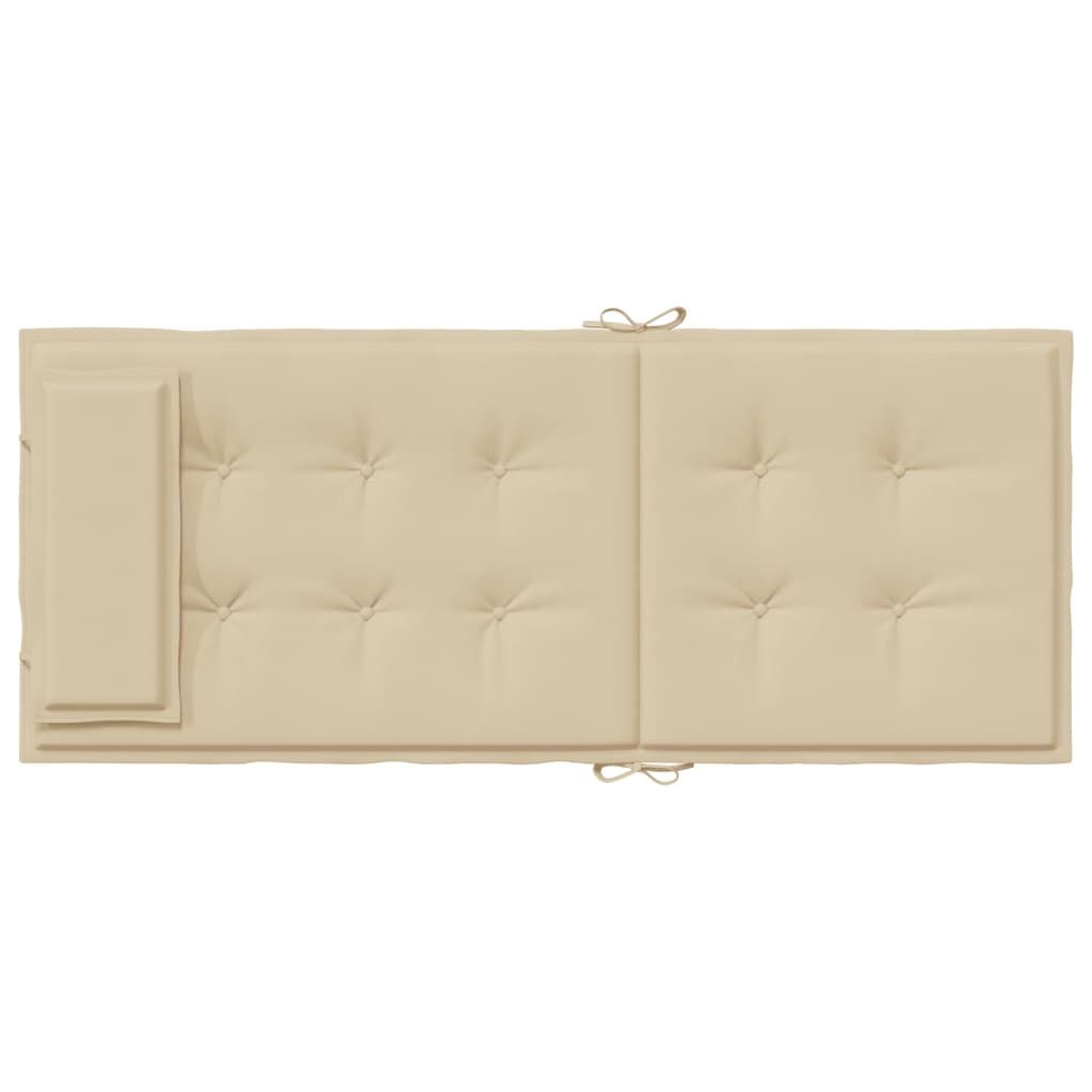 Cuscini per Sedia con Schienale Alto 4 pz Beige Tessuto Oxford 361884