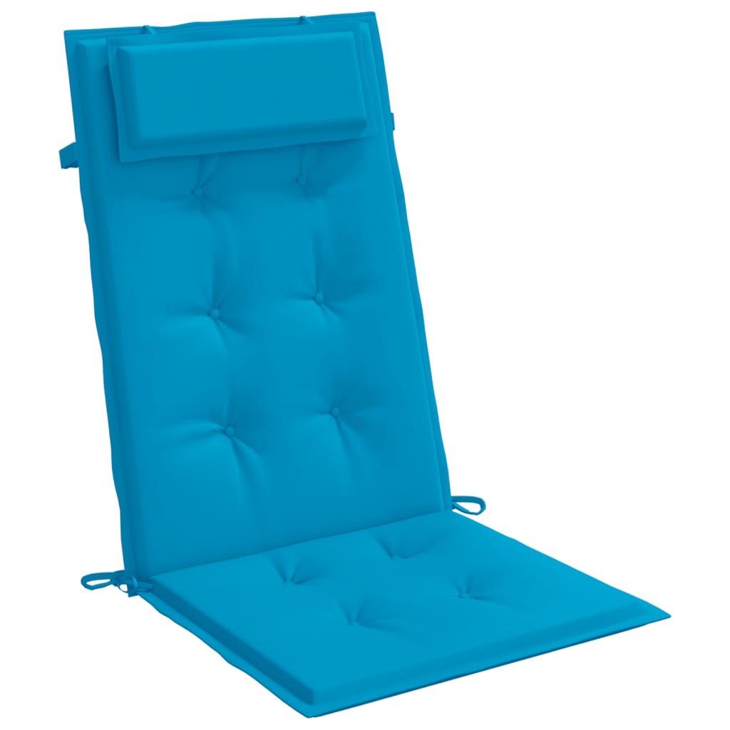 Cuscini Sedia con Schienale Alto 2 pz Blu Chiaro Tessuto Oxford 361886