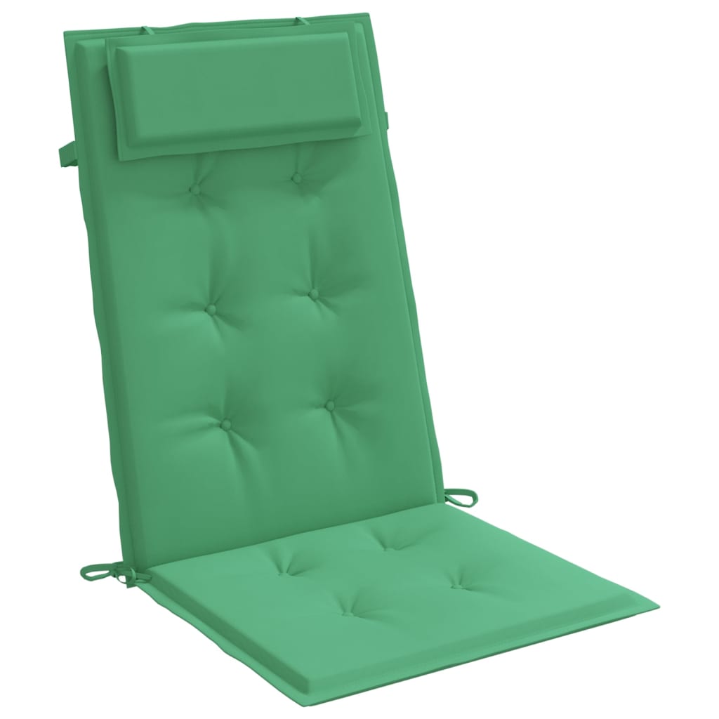 Cuscini per Sedia con Schienale Alto 2 pz Verde Tessuto Oxford 361889