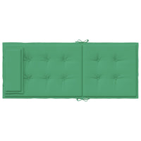 Cuscini per Sedia con Schienale Alto 2 pz Verde Tessuto Oxford 361889