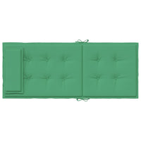 Cuscini per Sedia con Schienale Alto 2 pz Verde Tessuto Oxford 361889