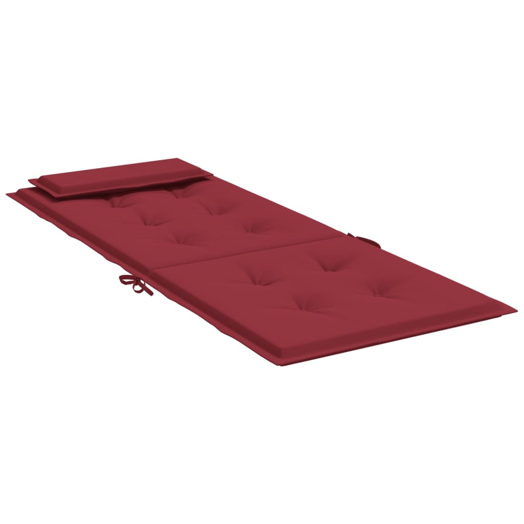 Cuscini Sedia con Schienale Alto 4 pz Rosso Vino Tessuto Oxford 361902