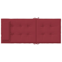 Cuscini Sedia con Schienale Alto 4 pz Rosso Vino Tessuto Oxford 361902