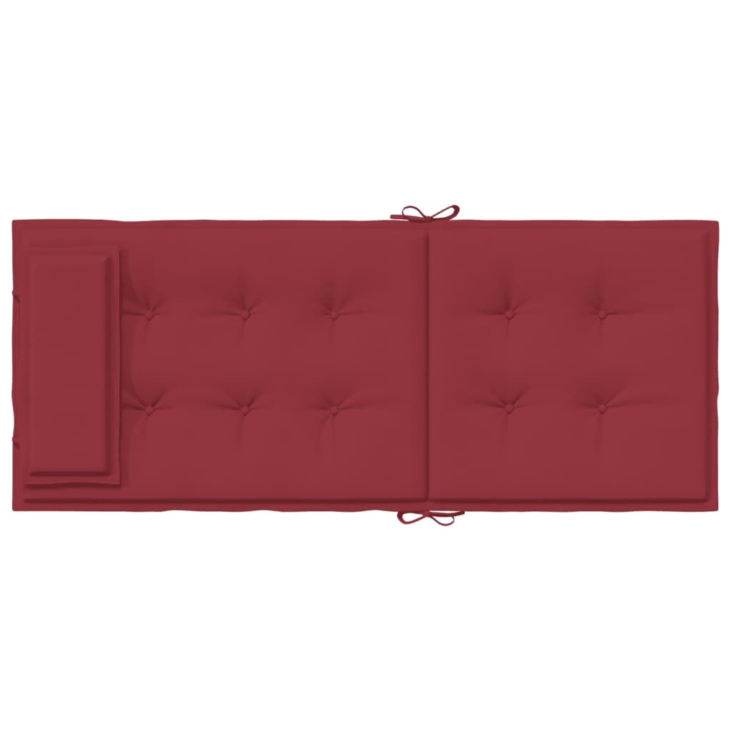 Cuscini Sedia con Schienale Alto 4 pz Rosso Vino Tessuto Oxford 361902