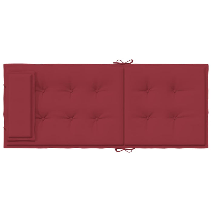 Cuscini Sedia con Schienale Alto 4 pz Rosso Vino Tessuto Oxford 361902