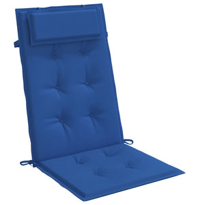 Cuscini Sedia con Schienale Alto 4 pz Blu Reale Tessuto Oxfordcod mxl 118286