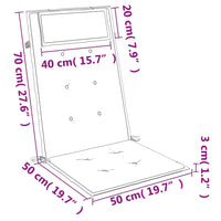 Cuscini Sedia con Schienale Alto 6 pz Blu Reale Tessuto Oxford 361906