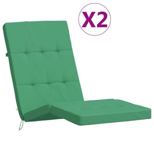 Cuscini per Sedia a Sdraio 2 pz Verde in Tessuto Oxfordcod mxl 94362