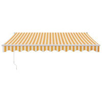 Tenda Retrattile Gialla e Bianca 3x2,5 m in Tessuto e Alluminio 3154431