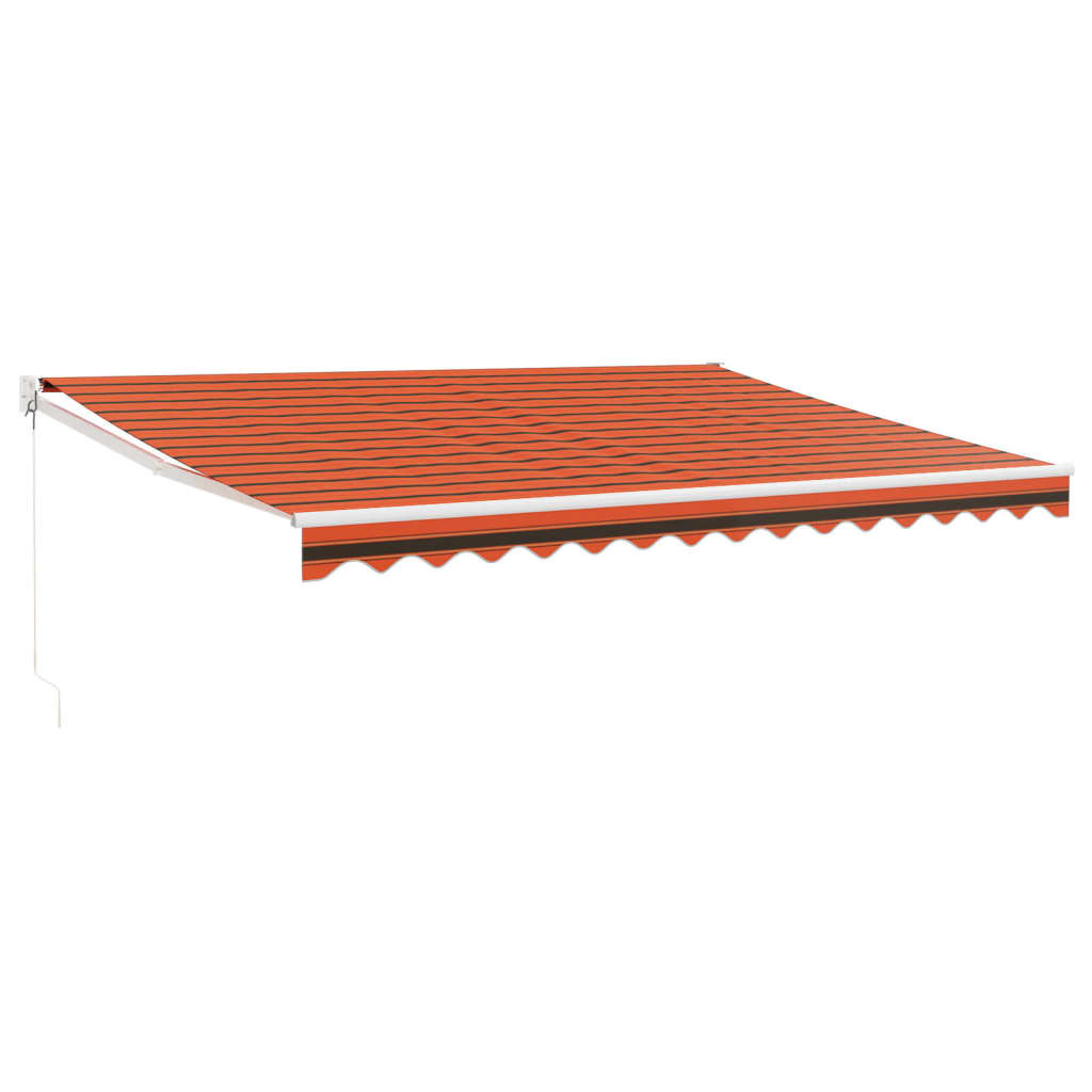 Tenda Sole Retrattile Arancione Marrone 4x3m Tessuto Alluminio 3154443