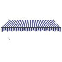 Tenda Sole Retrattile Blu e Bianca 3x2,5 m Tessuto e Alluminio 3154446